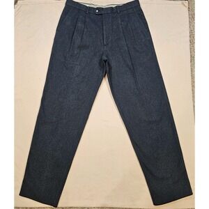Cutter & Buck‎ Pants Mens 34x30 Navy Blue Buck Trouser Chino Pleated Cotton